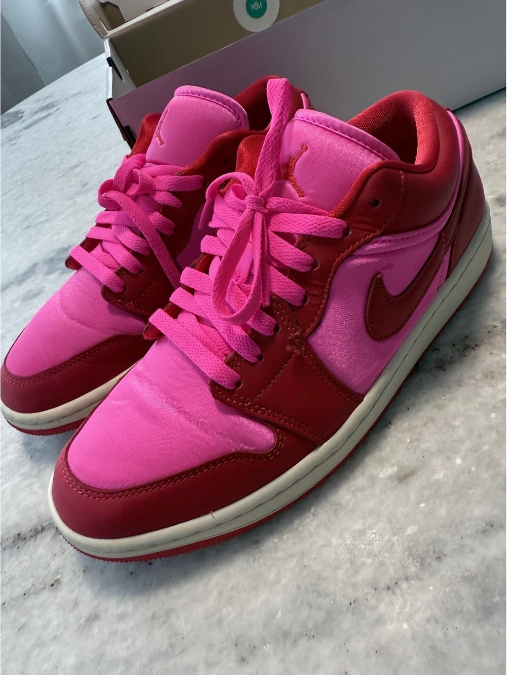Nike Air Jordan 1 Low Se Valentines Pink Blast-Red Womens Sz 9.5